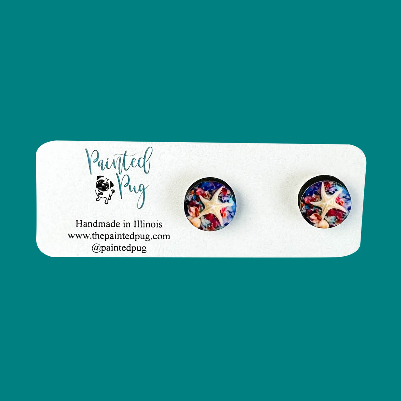 Starfish Summer Beach Stud Earrings