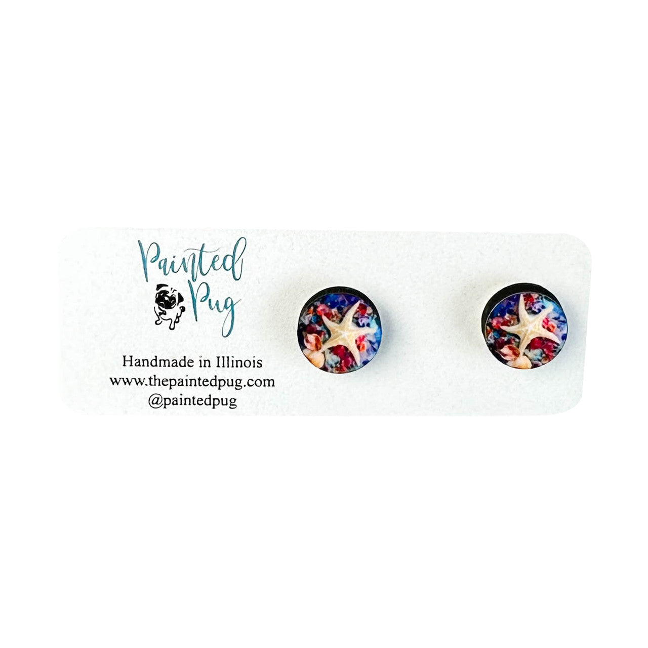 Starfish Summer Beach Stud Earrings