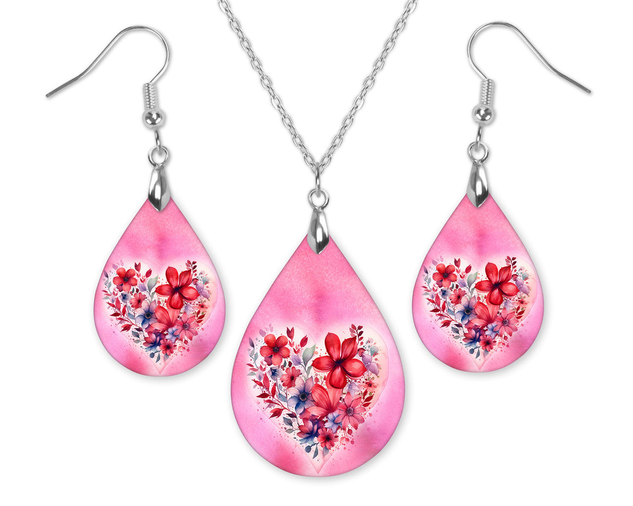 Valentine's Day Floral Heart 1 Earrings