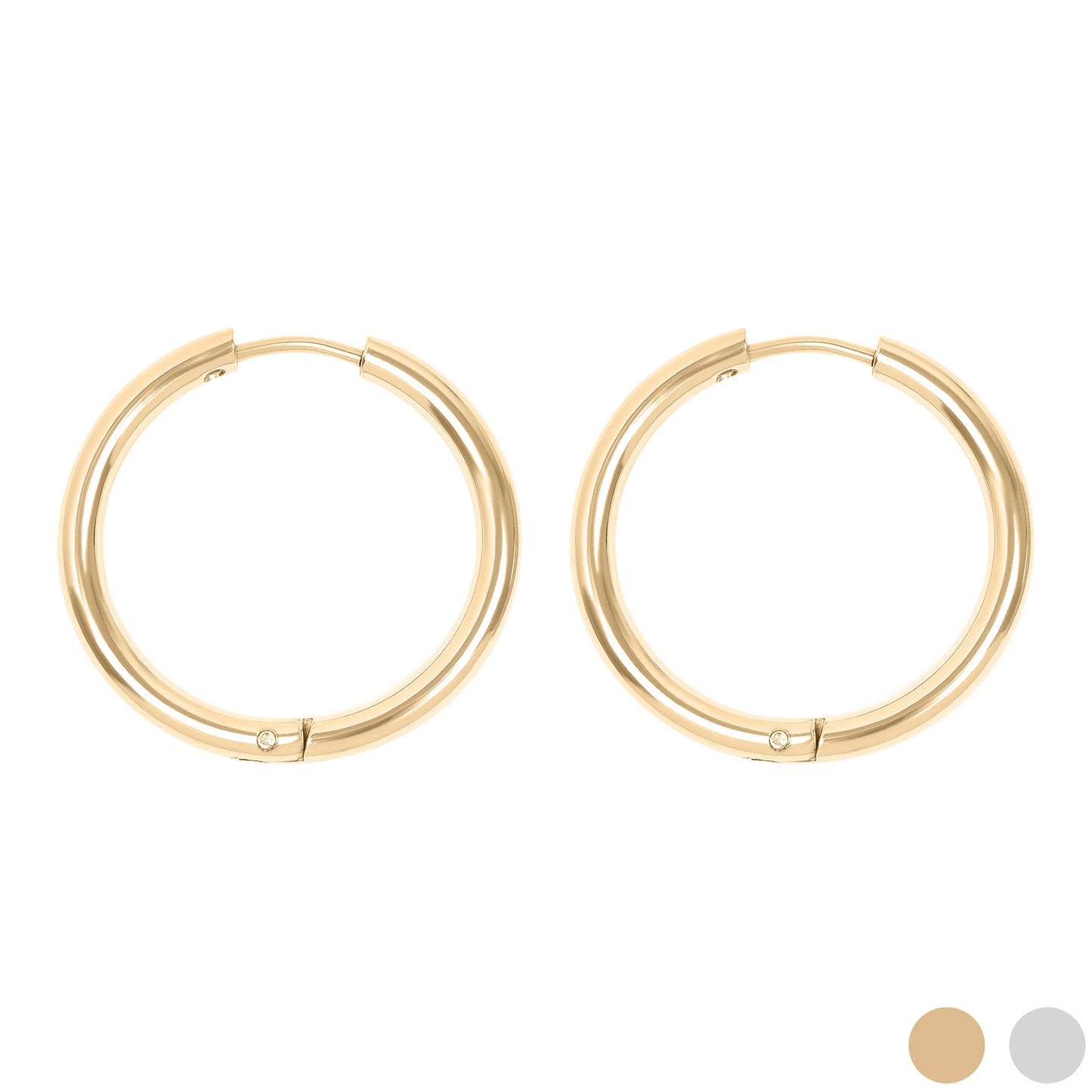 Classic Hoop Earrings – 18K Gold or Silver Stainless Steel