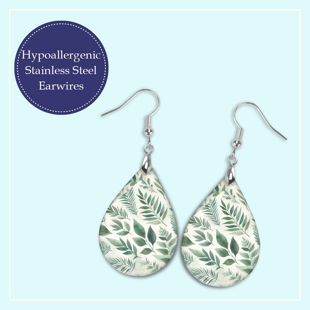 Sage Green Teardrop Earrings