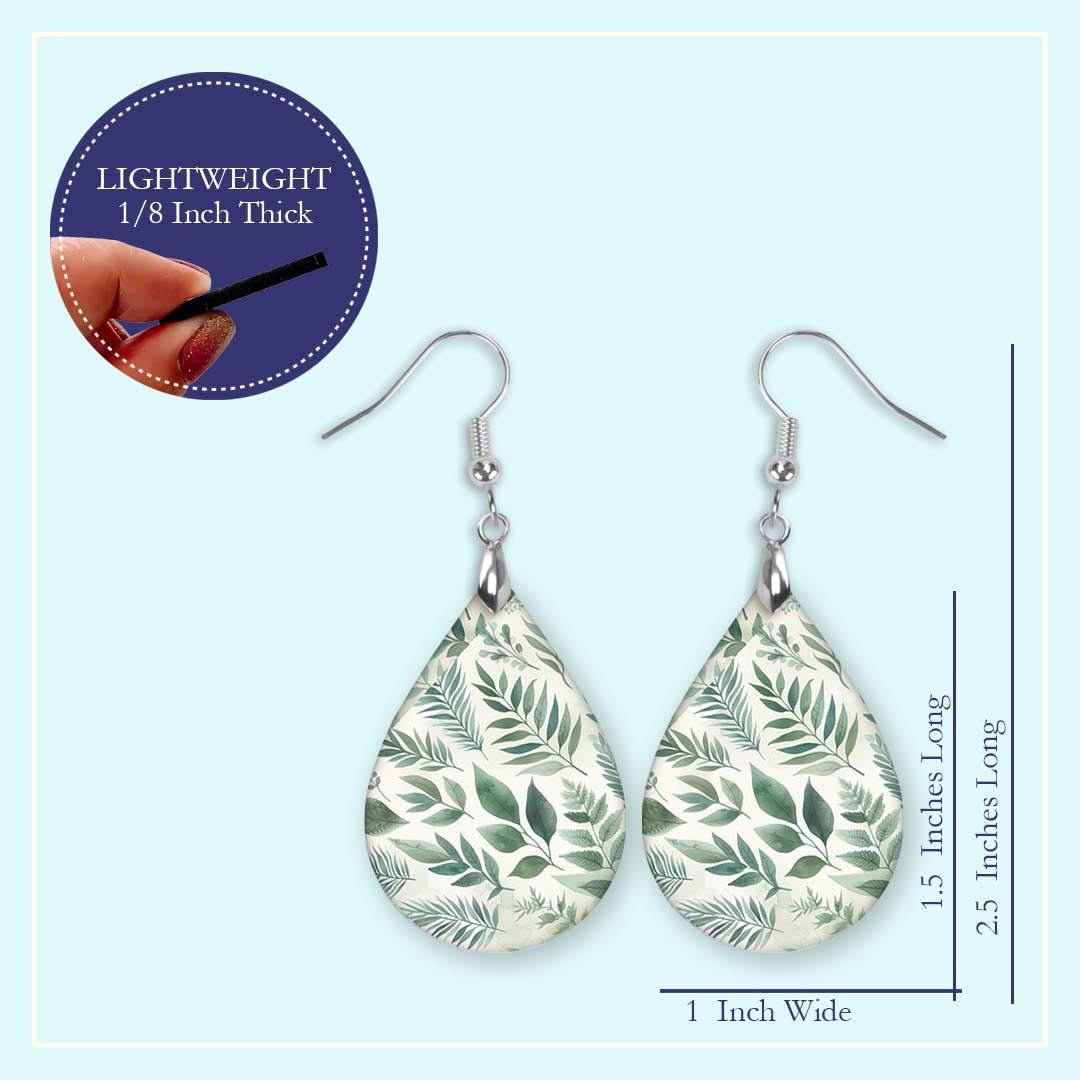 Sage Green Teardrop Earrings