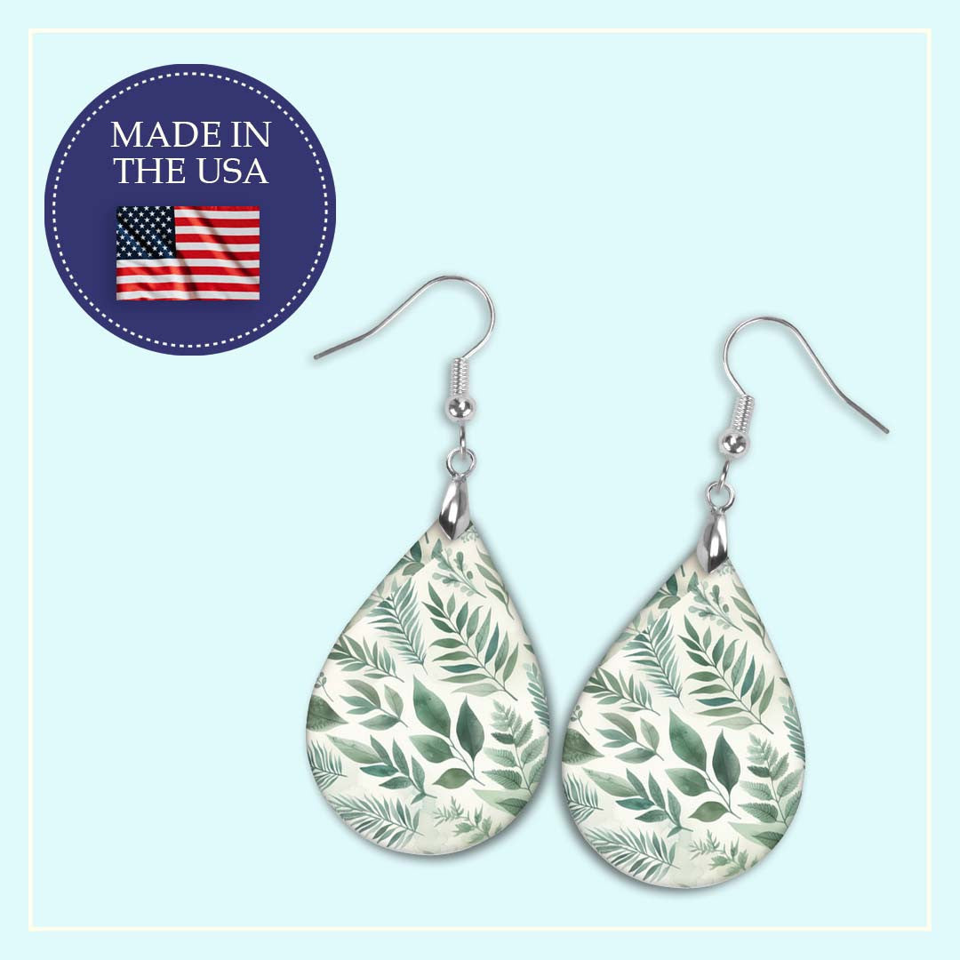 Sage Green Teardrop Earrings