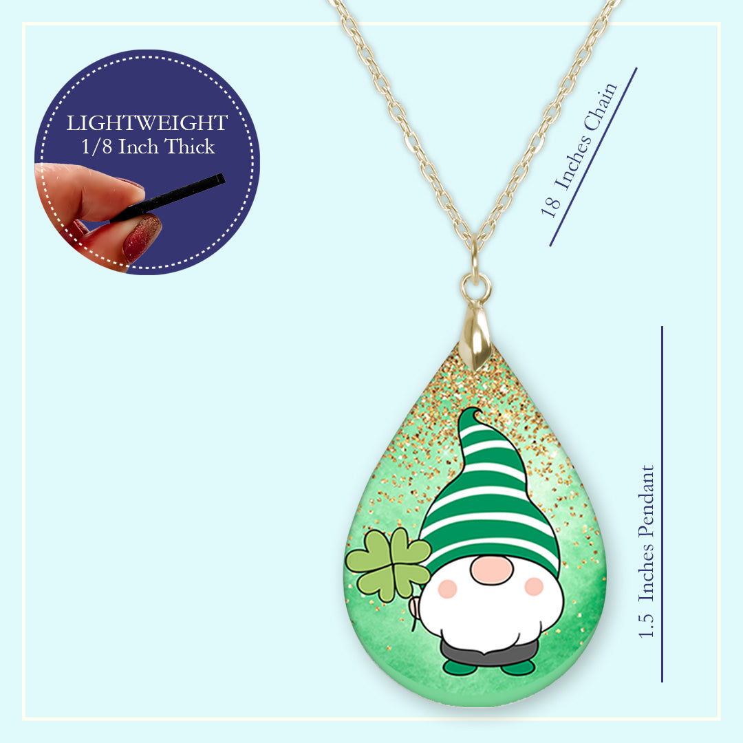 St. Patrick's Day Gnome Teardrop Earrings – Shamrock