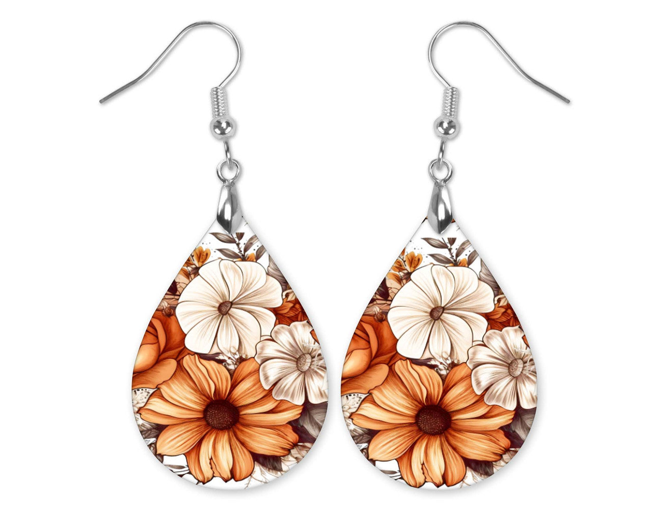 Fall Floral Boho Dangle Earrings for Women