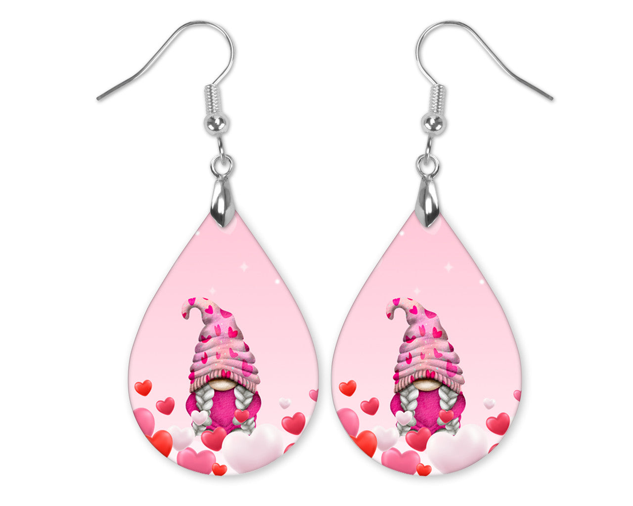 Valentine's Day Gnome Heart Earrings – The Painted Pug