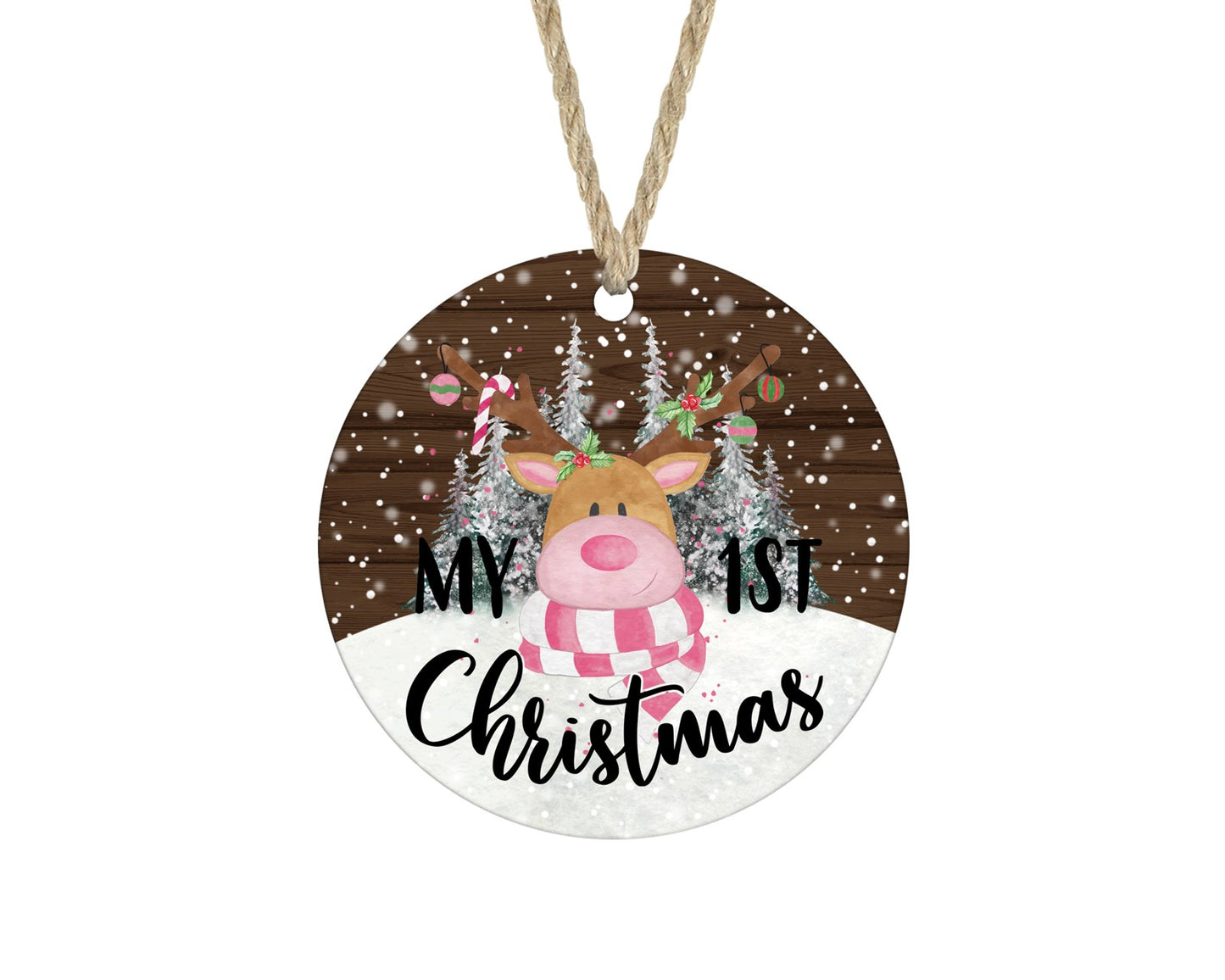 My 1st Christmas reindeer baby ornament