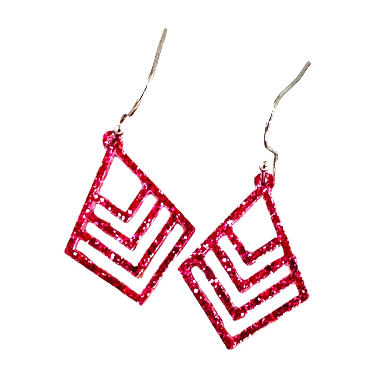 Pink Glitter Diamond Earrings Dangling Earrings Boho Earrings Stylish Earrings For Women