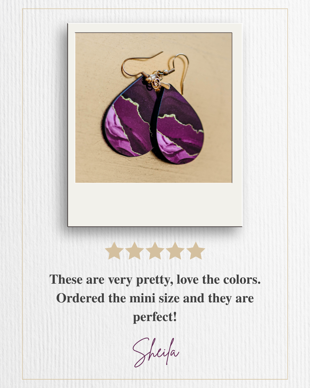 Magenta and Gold Teardrop Earrings
