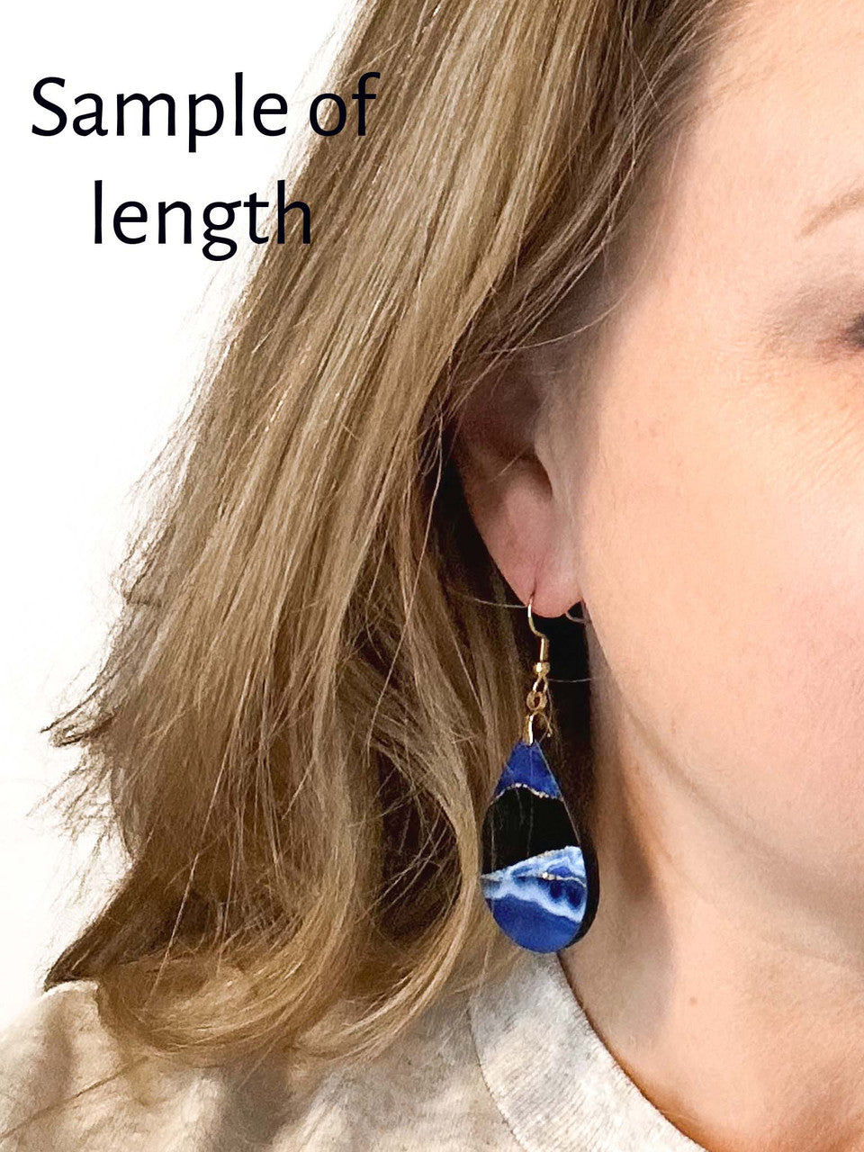 Teal and Silver Dangle Earrings