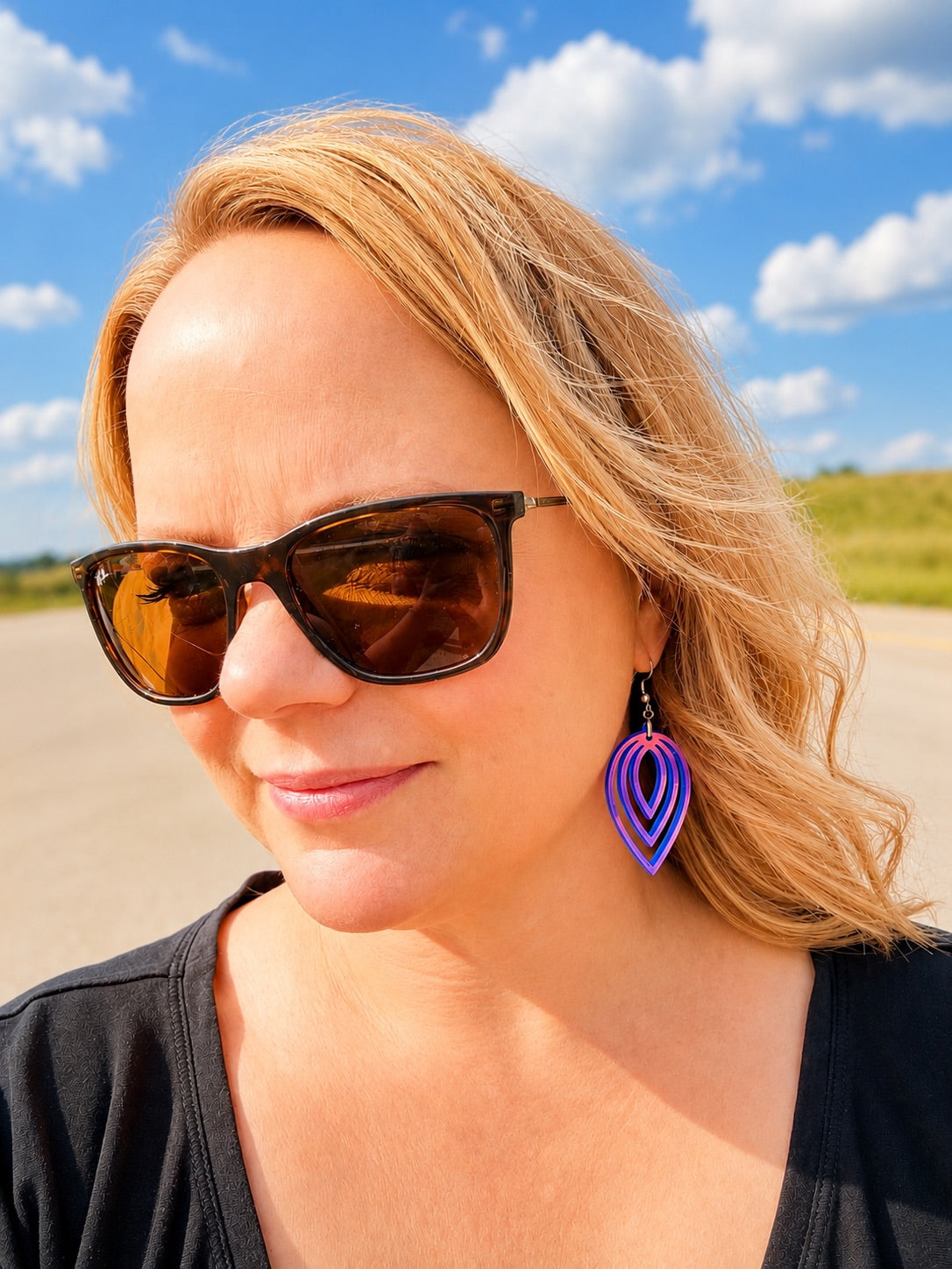 Iridescent Layered Leaf Earrings – Limited Edition Statement Dangles