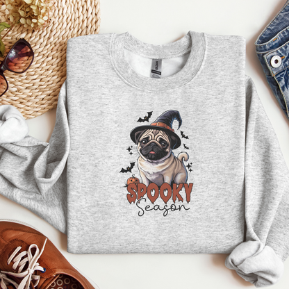 Spooky Season Pug Sweatshirt | Cute Halloween Dog Shirt