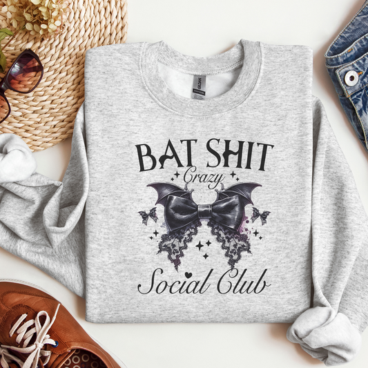 Bat Sh*t Crazy Social Club Sweatshirt | Funny Halloween Shirt
