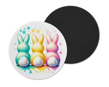 Pastel Easter Bunny Neoprene Coaster Set – Colorful Spring Drink Coasters (Set of 4)