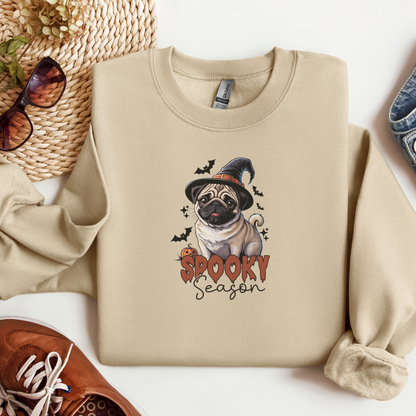 Spooky Season Pug Sweatshirt | Cute Halloween Dog Shirt