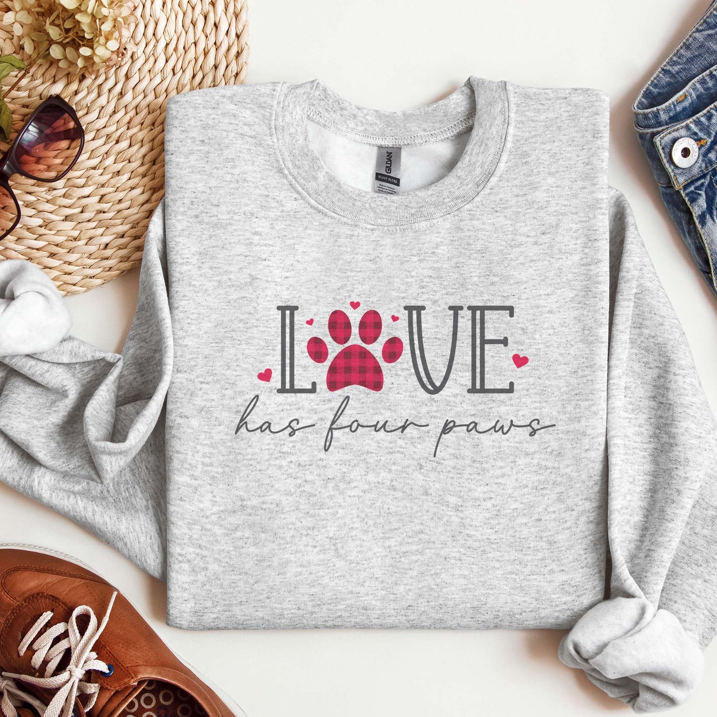 Love Has Four Paws Sweatshirt | Cozy Unisex Pet Lover Gift