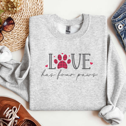Love Has Four Paws Sweatshirt | Cozy Unisex Pet Lover Gift