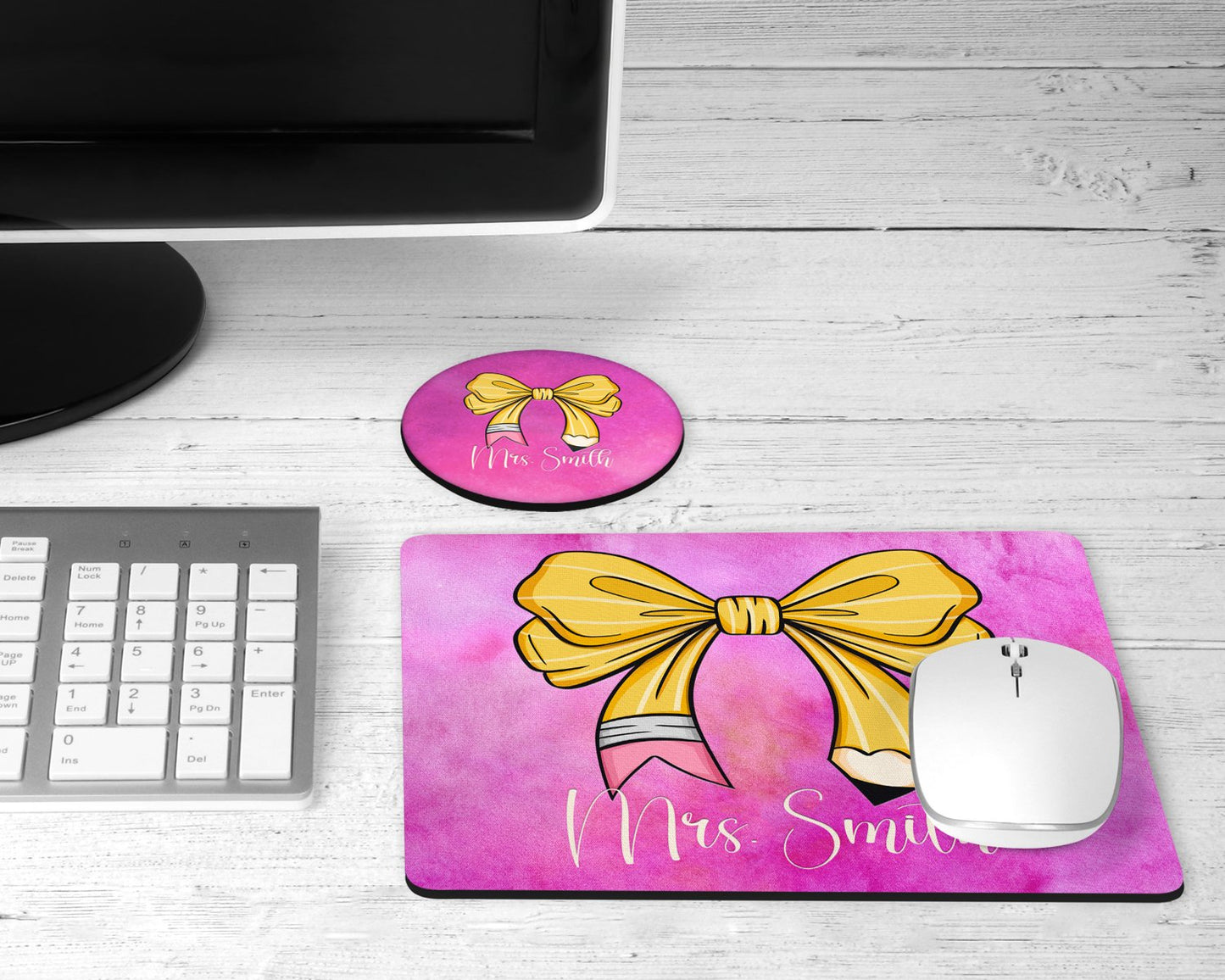 Teacher pencil bow desk set
