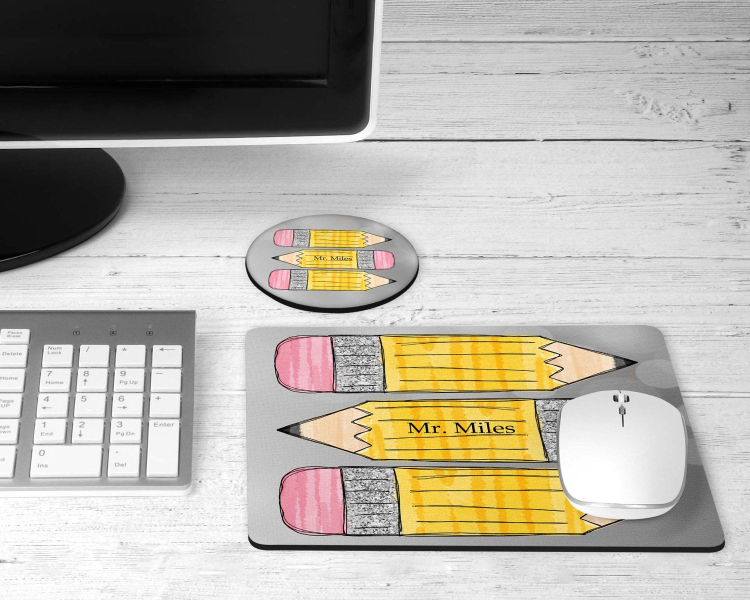 Teacher pencil desk set