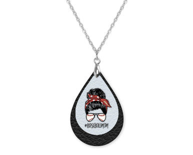 Baseball Mom Teardrop Shape Necklace