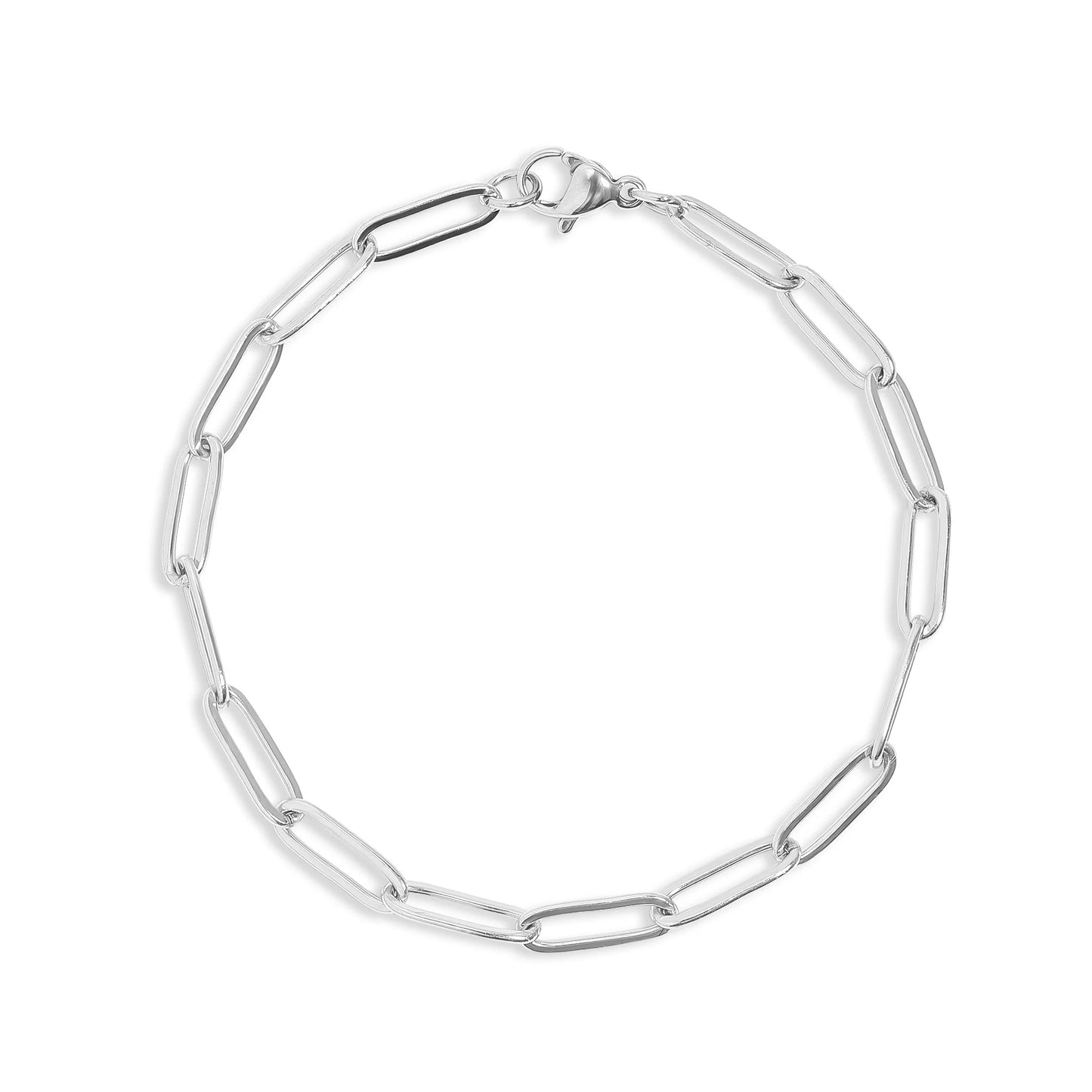 Paperclip Chain Bracelet – 18K Gold or Silver Stainless Steel