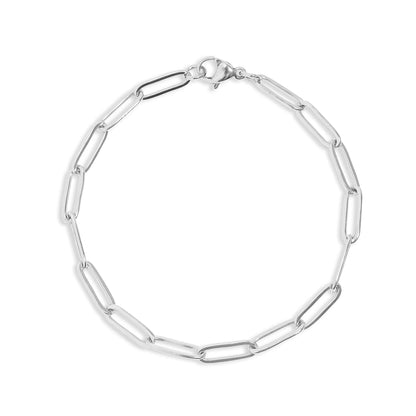 Paperclip Chain Bracelet – 18K Gold or Silver Stainless Steel