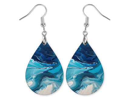 Beach Teardrop Earrings Set (4 Pairs) – Ocean, Sunset & Tropical Handmade Jewelry