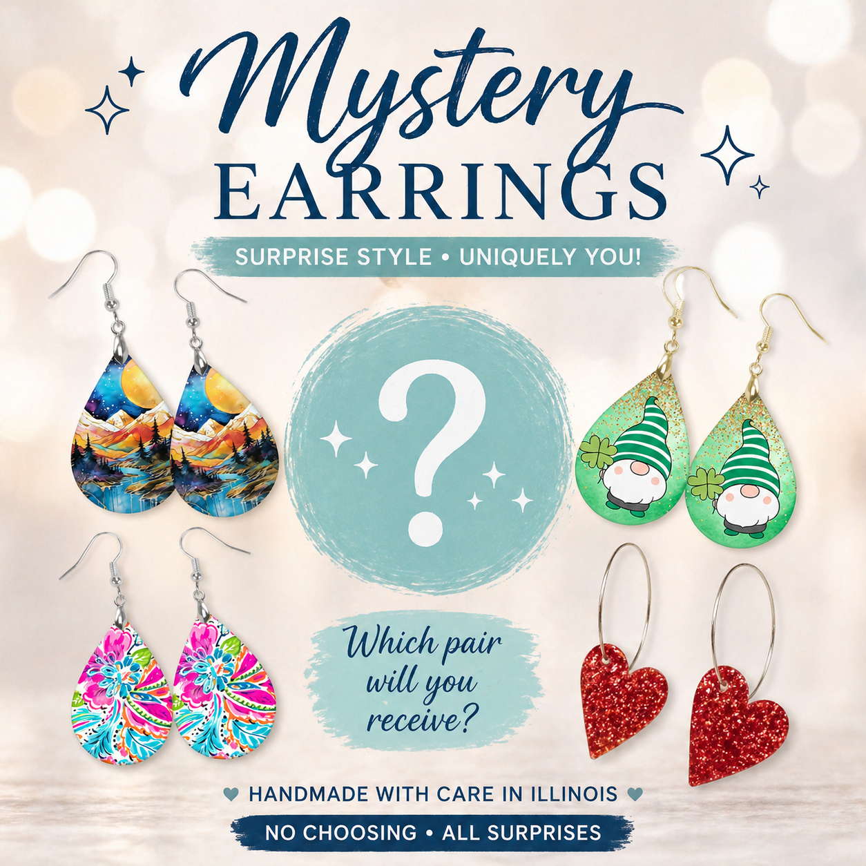 Mystery Earrings – Surprise Handmade Dangle Earrings