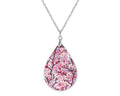 Cherry Blossom Flower Teardrop Shape Necklace