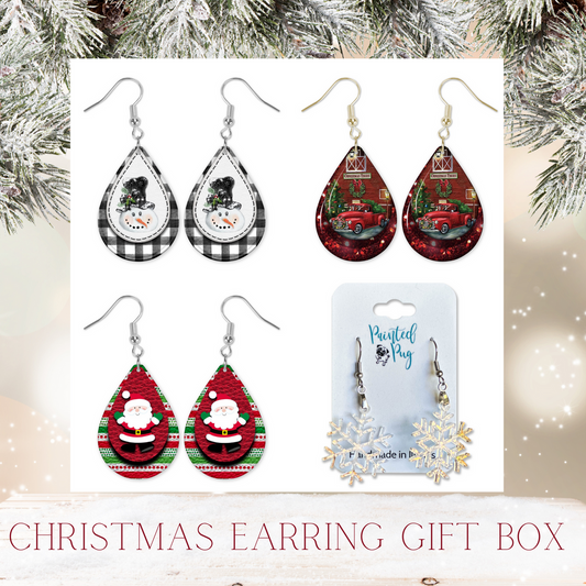 Christmas Earring Gift Set 4 Pairs Earrings