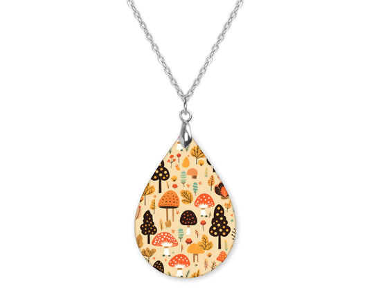Cottage Core Fall Teardrop Shape Necklace