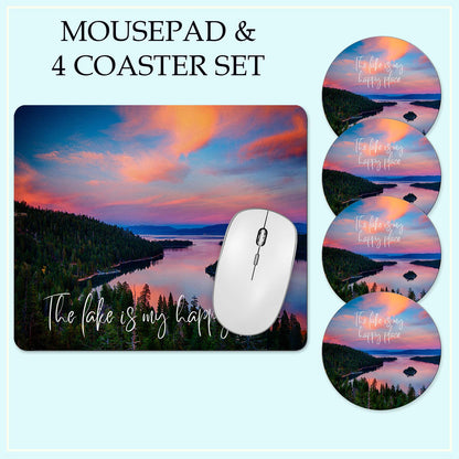 Lake Life Mousepad Coaster Set