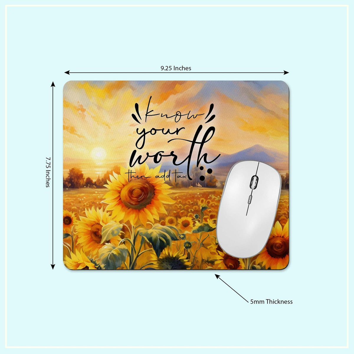 Mousepad and coaster dimensions