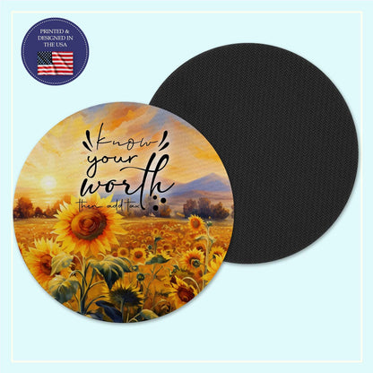Sunflower neoprene coaster