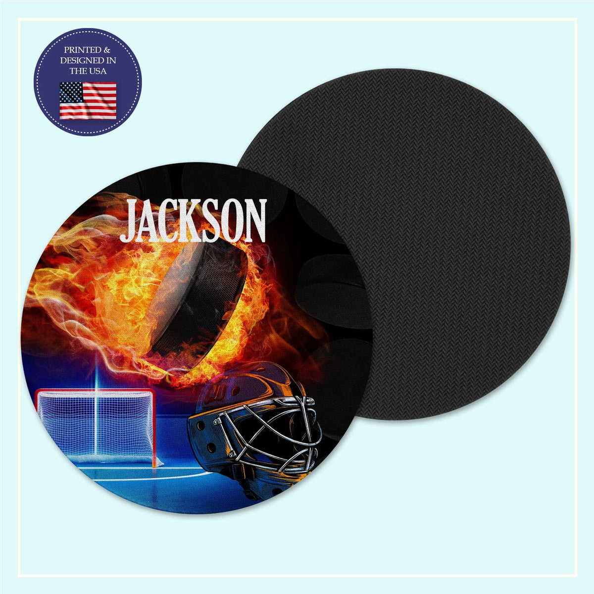 Hockey neoprene coaster