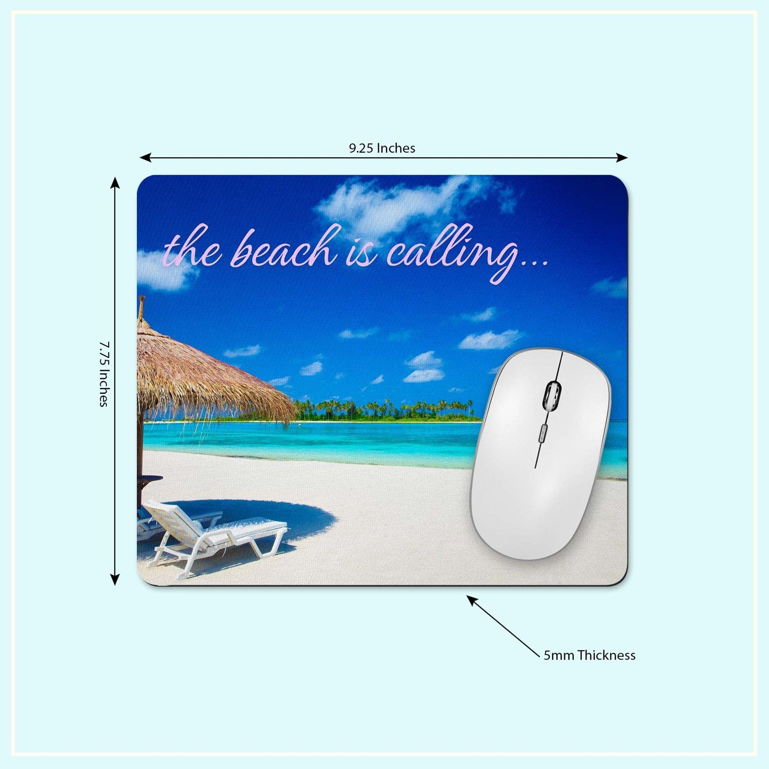 Mousepad and coaster dimensions