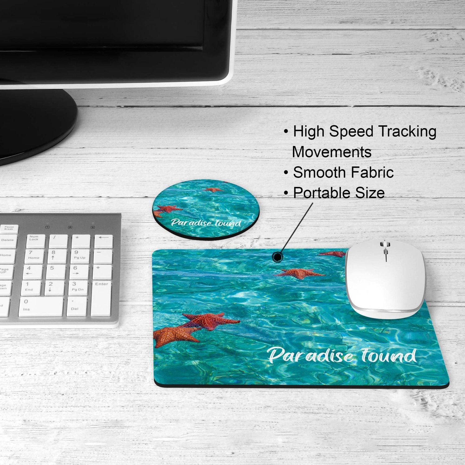 Paradise Found desk set on a desk