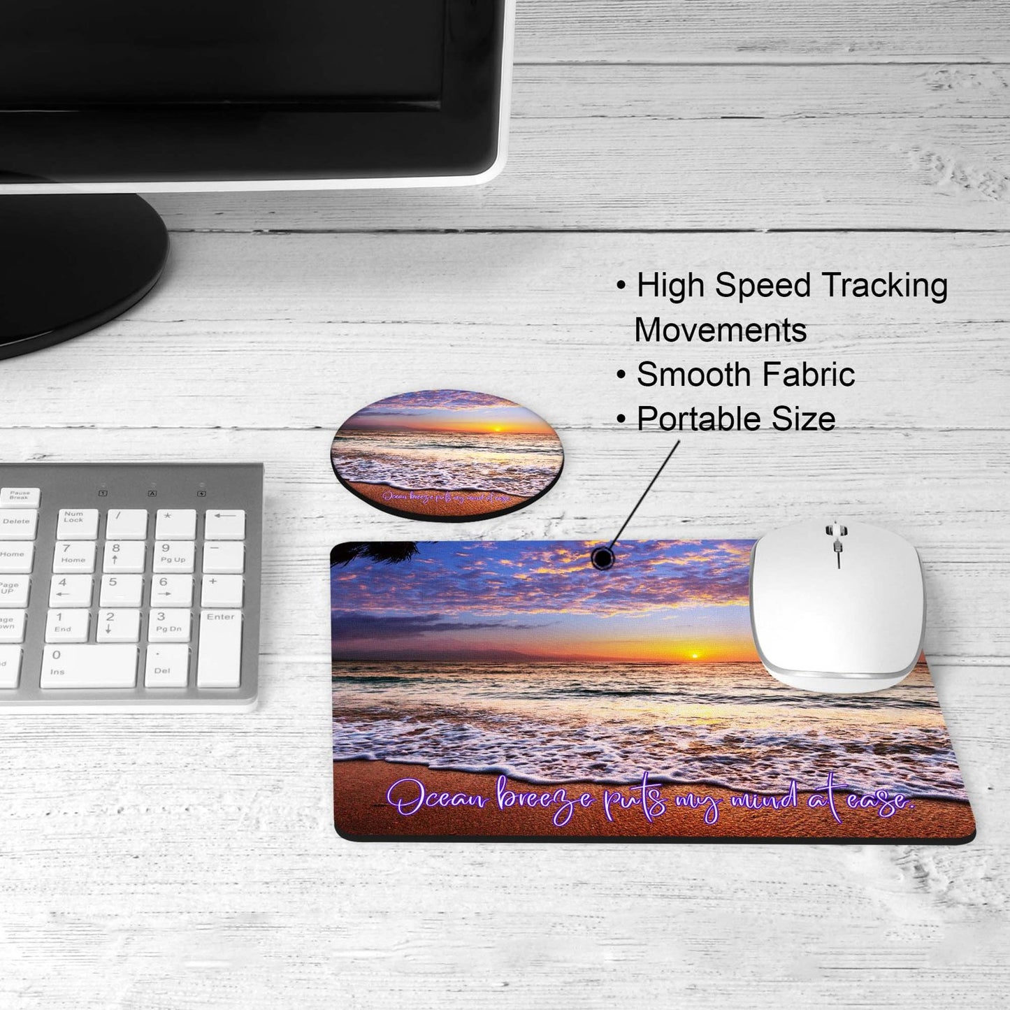 Ocean breeze desk set on a desk