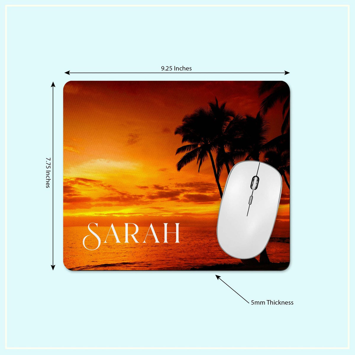 Mousepad and coaster dimensions