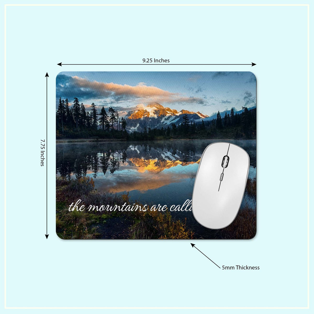 Mousepad and coaster dimensions