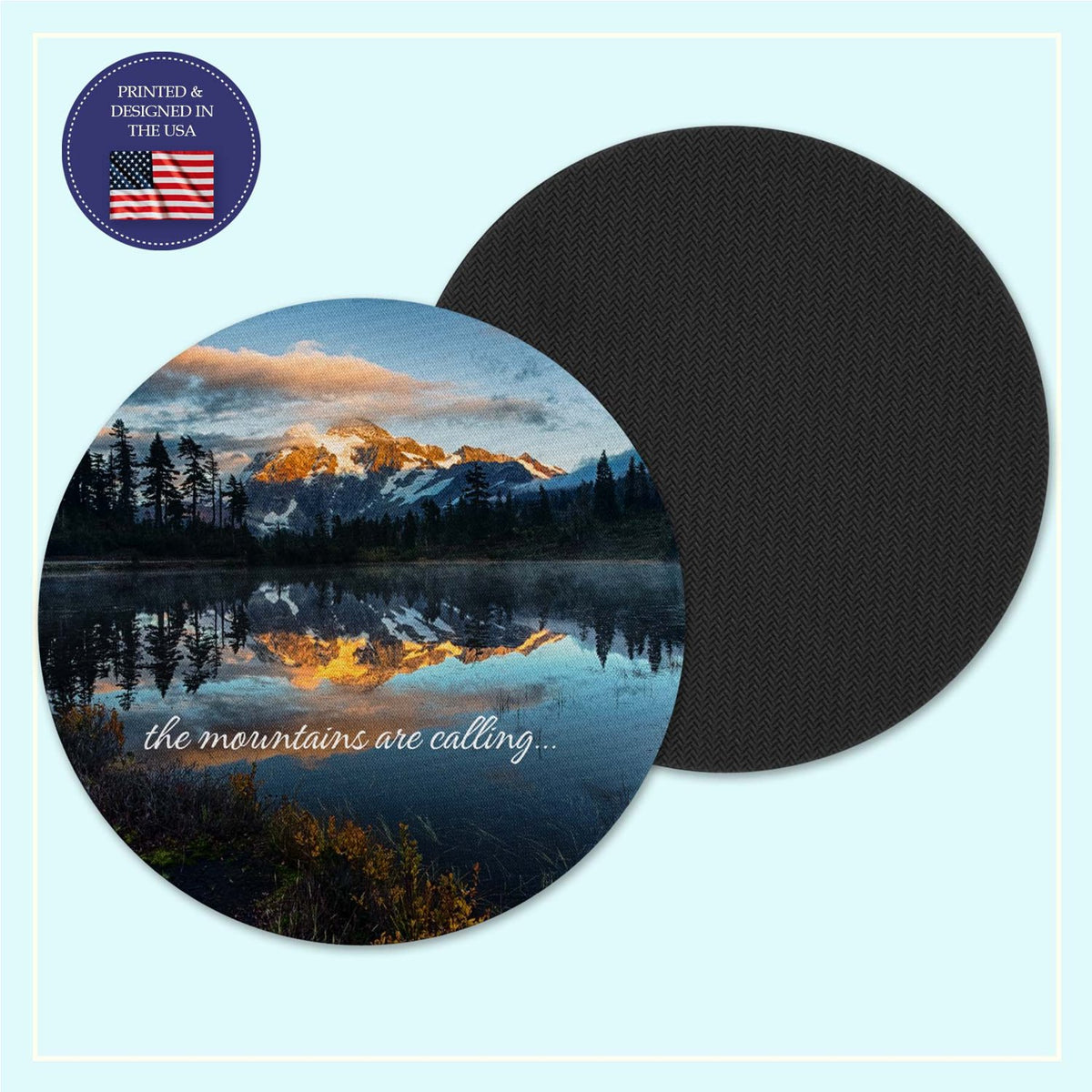 Mountain neoprene coaster