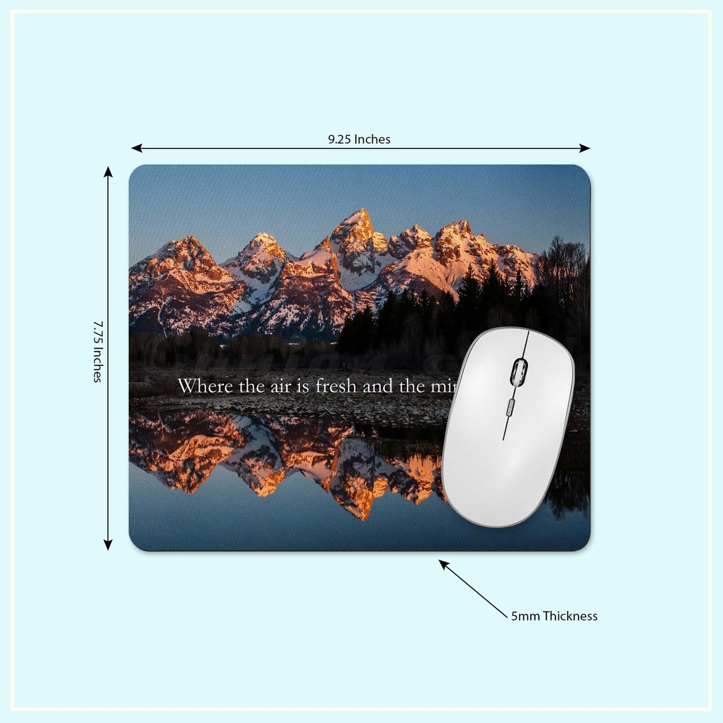 Mousepad and coaster dimensions