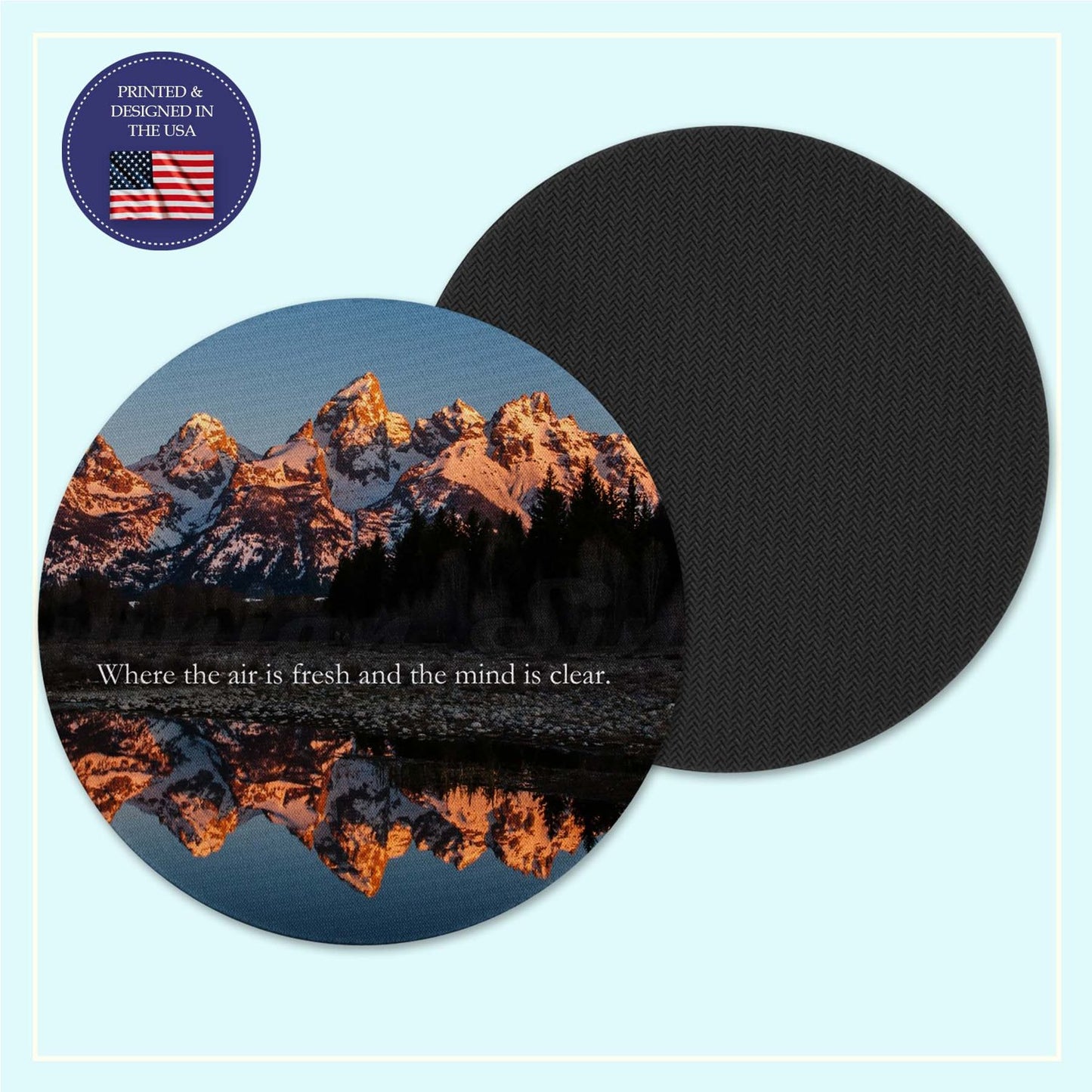 Mountain neoprene coaster