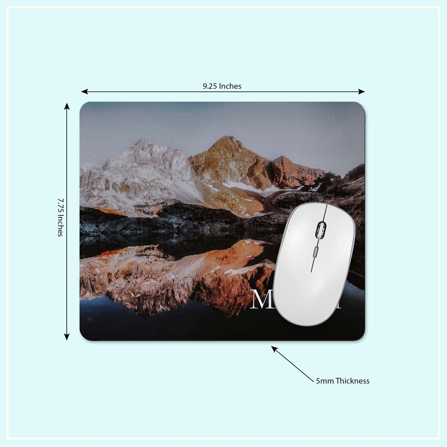Mousepad and coaster dimensions