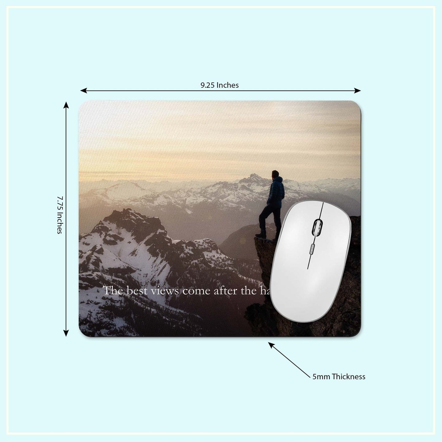 Mousepad and coaster dimensions
