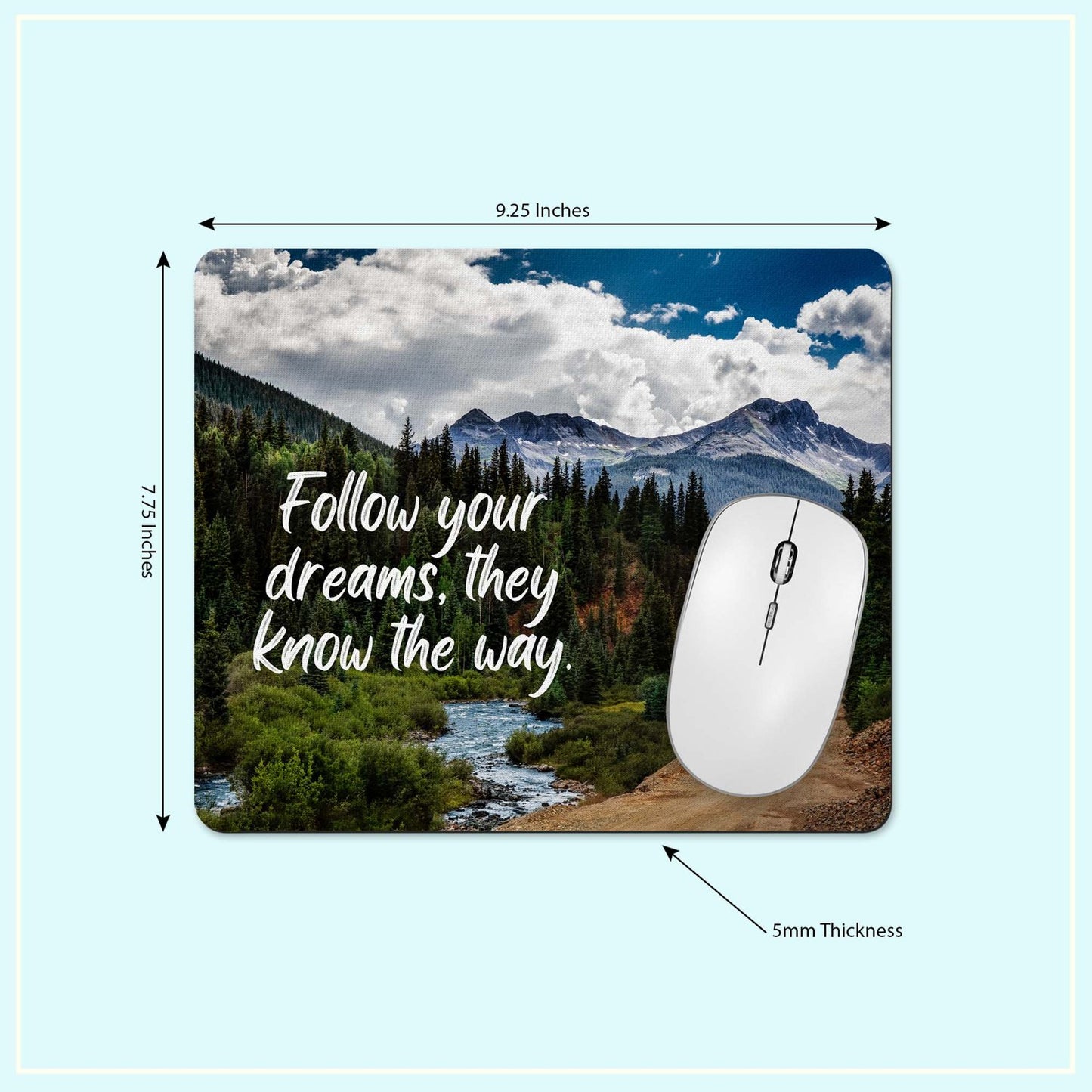 Mousepad and coaster dimensions