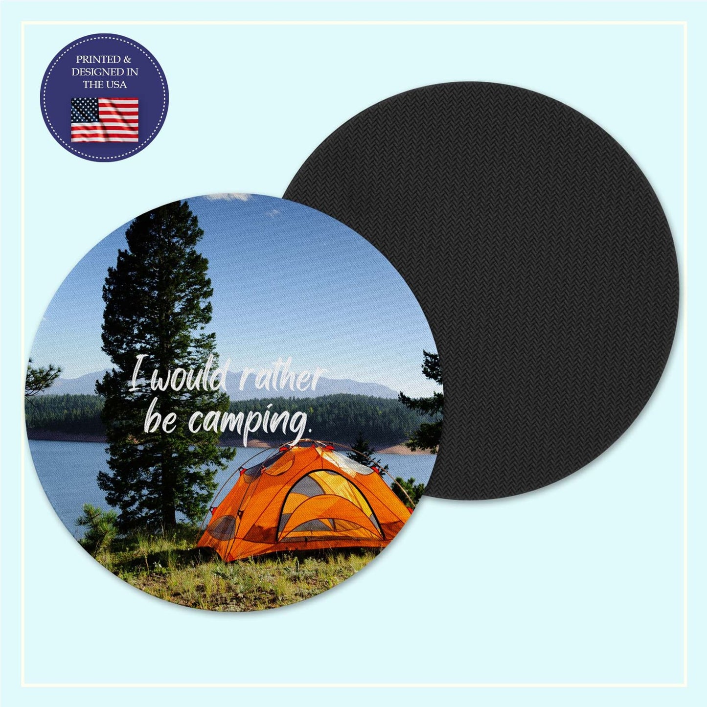 Camping neoprene coaster
