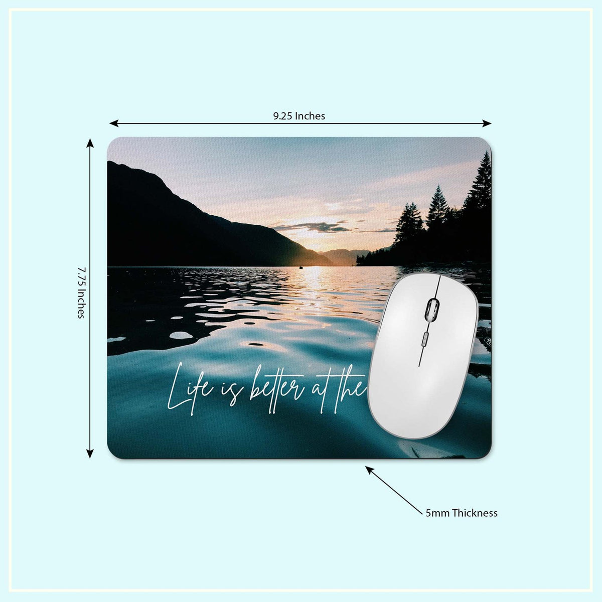 Mousepad and coaster dimensions