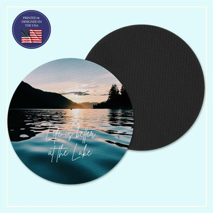 Lake neoprene coaster