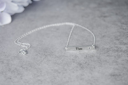 Custom Engraved Pet Necklace with Name and Pawprint